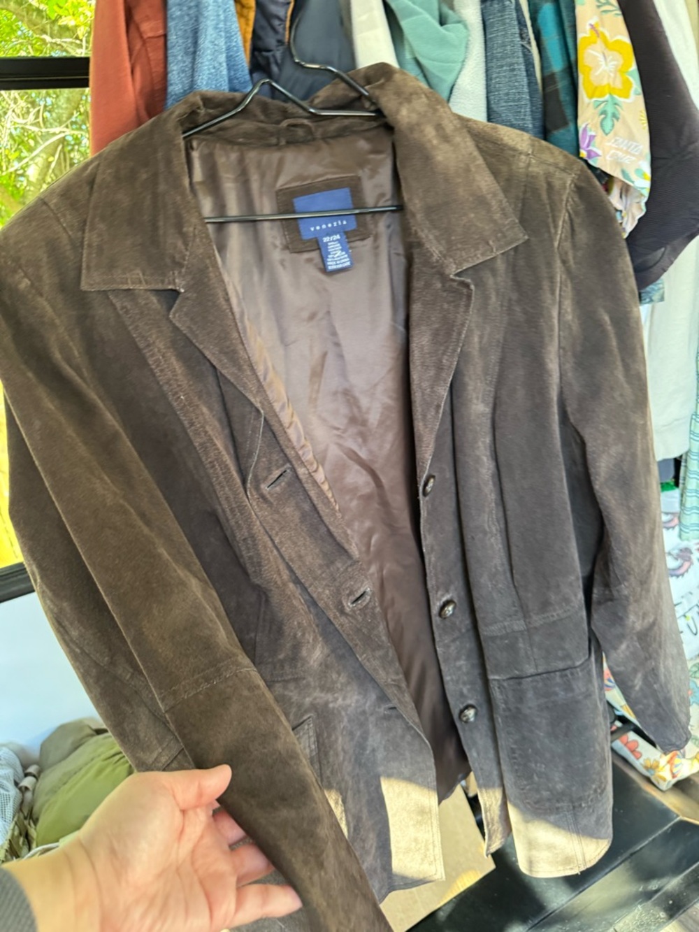Velvet Brown Men's Suede Blazer Jacket
